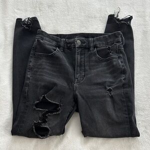 AE Black Distressed Skinny Jeans